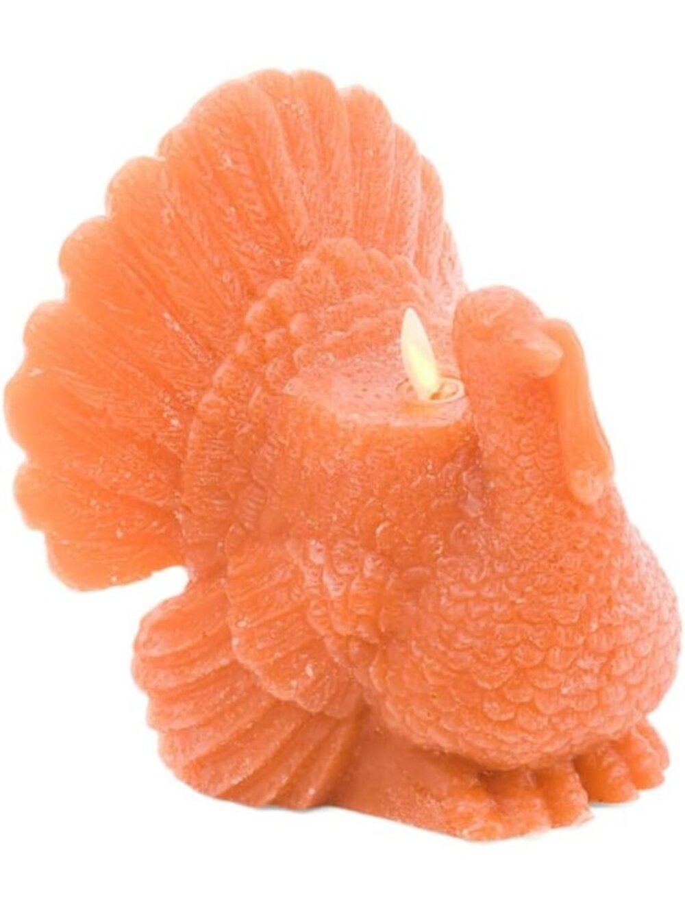 Flameless Flickering LED Candle - 6" Figural Turkey, Unscented Wax, Fall Decor